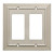 W35224-SN Classic Architect Satin Nickel Double GFCI Decora Cover Plate