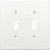 Hampton Bay W32734-PW Subway Tile Double Switch Cover Plate Pure White