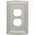 Hampton Bay W36397-SNE Classical Emery Duplex Outlet Satin Nickel Cover Plate