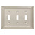 W35225-SN Satin NIckel Classic Architect Triple Switch Cover Plate