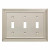 W35225-SN Satin NIckel Classic Architect Triple Switch Cover Plate