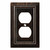 W35218-VBR Venetian Bronze Classic Architect Single Duplex Cover Plate