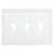 Franklin Brass W35066-PW Pure White Classic Beaded Triple Switch Cover Plate