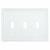 Franklin Brass W35066-PW Pure White Classic Beaded Triple Switch Cover Plate