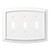Brainerd W36440-PW Pure White Arched Triple Switch Cover Plate