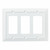 Brainerd W34923-PW Pure White Classic Architect Triple GFCI Cover Plate