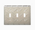 Brainerd W32849-SN Diamond Plate Triple Switch Cover Plate Satin Nickel