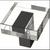 Brainerd P42240W-BCL 1 1/4" Square Modern Cabinet & Drawer Knob Black & Clear