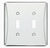 Brainerd W35393-PC Upton Chrome Double Switch Wall Plate Cover
