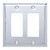 Brainerd W10229-PC Chrome Stamped Double GFCI Wall Cover Plate