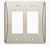 Brainerd 662689 Upton Satin Nickel Double GFCI Decora Wall Plate Cover