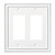 Brainerd W36560-PW Traditional Double GFCI Decora Pure White Wall Plate Cover
