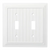 Brainerd W37233-PW Pure White Beadboard Double Switch Wall Cover Plate
