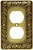 Franklin Brass Antique Brass Paisley Single Duplex Single Duplex Wall Plate 3 Pack