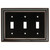 Brainerd W10599-VBC Architect Bronze & Copper Triple Switch Wall Plate Cover