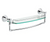 Delta 79710-PN Cassidy Bath 18" Glass Shelf w/ Towel Bar Polished Nickel Finish