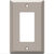 Style Selections W45065-SN Satin Nickel Simple Square Single GFCI Wall Plate Cover