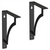 Liberty S42655C-FB 8" Matte Black Casual Classic Decorative Shelf Bracket 2-Pack