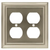 Brainerd W10767-SN Satin Nickel Architect Double Duplex Wall Plate Cover