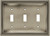 Brainderd W10602-BSP Beaded Brushed Brushed Satin Pewter Triple Switch Wall Plate Cover