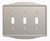 Brainerd B35866-SN Macedon Satin Nickel Triple Switch Wall Plate Cover