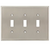 Brainerd W35318-SN Satin Nickel Simple Step Triple Switch Wall Plate Cover