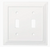 Hampton Bay W31561C-W White Architect Double Switch Wall Plate Cover Hampton Bay W31561C-W White Architect Double Switch Wall Plate Cover