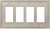 Liberty W35069-SN Classic Beaded Satin Nickel Quad GFCI Wall Plate Cover