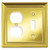 W069ZMC-PB-C Plated Brass Architect Single Switch/Duplex Cover Plate