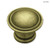 PN0408C-ABT Antique Tumbled Brass 1 1/8"  Cabinet Drawer Knob