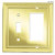 W060ZMC-PB Polished Brass Architect Single Switch/GFCI Cover Plate