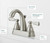 Peerless P2565LF-BN Elmhurst 2 Handle Centerset Bathroom Faucet Brushed Nickel Finish