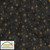 Stof Star Sprinkle Different Stars Black Gold Cotton Fabric By The Yard