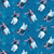 StudioE 12 Days Of Christmas Penguins Cyan Cotton Fabric By The Yard StudioE 12 Days Of Christmas Penguins Cyan Cotton Fabric By The Yard