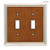 126456 Satin Nickel & Caramel Architect Double Switch Cover Plate