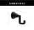 Delta Bath SPR35-MB Sparrow Towel & Robe Hook Matte Black Finish
