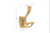 Delta Dasant 5" Dasant Coat Hat Hook Satin Gold Finish