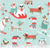 Blend Textiles Maude Asbury Snowlandia Dogs Aqua Cotton Fabric By Yd Blend Textiles Maude Asbury Snowlandia Dogs Aqua Cotton Fabric By Yd