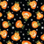 Henry Glass Here We Glow Halloween Tossed Pumpkins Black Cotton Fabric By The Yard