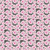 Henry Glass Nana Mae VII Lg Flowers Black Pink Cotton Fabric By The Yard