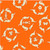 Paintbrush Studios Otter Romp In Circles Orange Cotton Fabric By The Yard