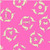 Paintbrush Studios Otter Romp In Circles Pink Cotton Fabric By The Yard