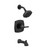 Peerless PTT14435-BL Parkwood Matte Black 1-Handle Tub & Shower Trim Kit (Valve Not Included)