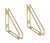 Liberty S43787C-523 8 1/2" Brushed Brass Wire Frame Decorative Shelf Bracket 2-Pack