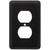 Libertyd W10249V--FB Black Stamped Single Duplex Wall Plate Cover 3 Pack