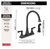 Delta Faucet Everly 2-Handle Kitchen Sink Faucet with Side Sprayer in Matte Black