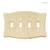 64633 Unfinished Wood Scalloped Quad Switch Cover Wall Plate