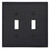 Amerelle Carbon Fiber Double Switch Toggle Wall Plate Cover Black Steel Finish