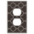 Amerelle Estonia Quatrefoil Single Duplex Outlet Wall Plate Cover Nickel Finish