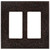 Amerelle Momfort Filigree Double GFCI Decora Wall Plate Cover Aged Bronze Finish